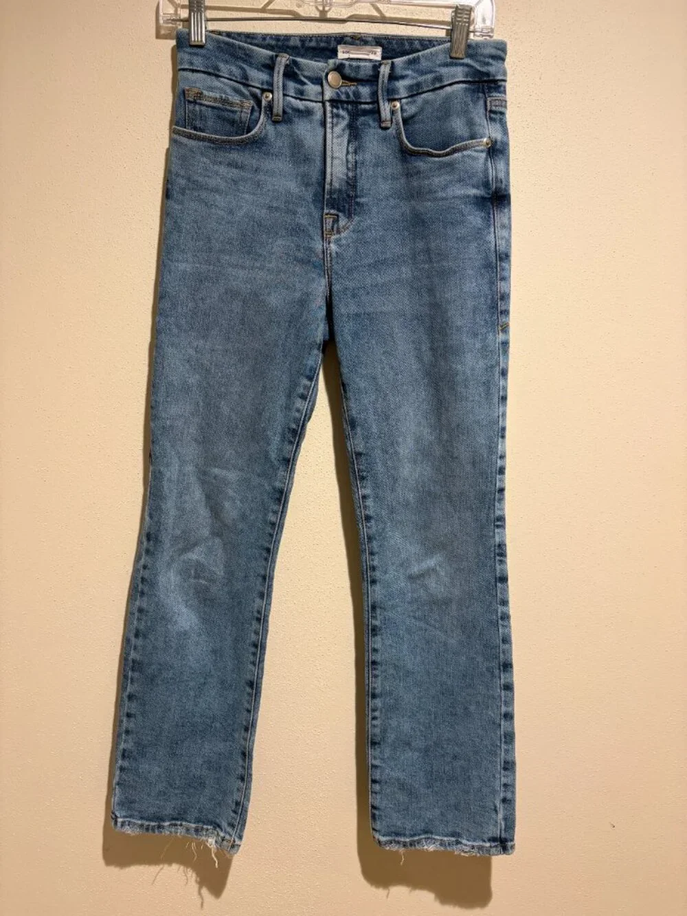 Good American Soft Tech Good Legs Straight Jeans Indigo333
